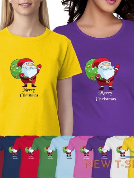 ladies merry christmas printed t shirt short sleeve xmas gift top tees 0.jpg