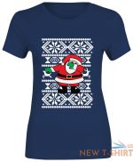 ladies santa dabbing xmas printed t shirt girls crew neck short sleeve top 8.jpg