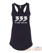ladies tank top 333 i m only half evil shirt halloween outfit t shirt tee party 3.jpg