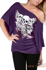 ladies womens halloween costume skeleton bones fancy dress party tee top t shirt 7.jpg