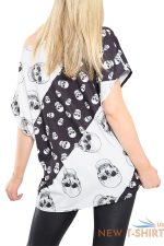 ladies womens halloween multi skull baggy short sleeve oversized tee t shirt top 3.jpg