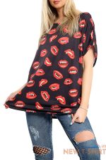 ladies womens halloween multi skull baggy short sleeve oversized tee t shirt top 4.jpg