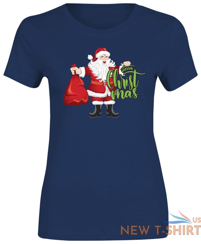 ladies xmas santa gift printed t shirt girls merry christmas short sleeve cotton 6.jpg