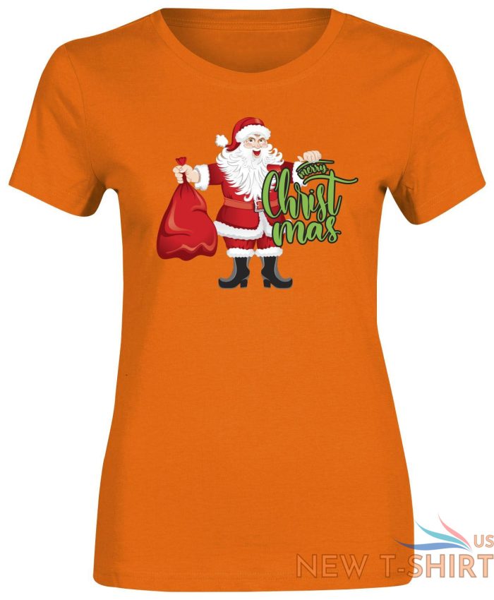 ladies xmas santa gift printed t shirt girls merry christmas short sleeve cotton 7.jpg