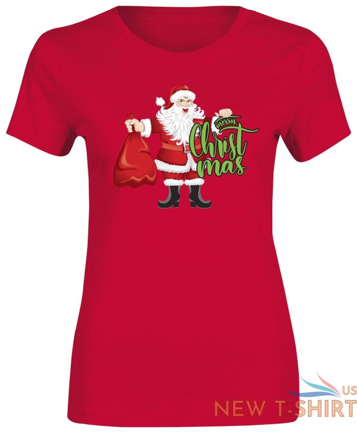 ladies xmas santa gift printed t shirt girls merry christmas short sleeve cotton 9.jpg