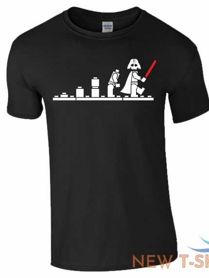 lego darth vader evolution t shirt robot star wars fathers birthday men kids top 1.jpg