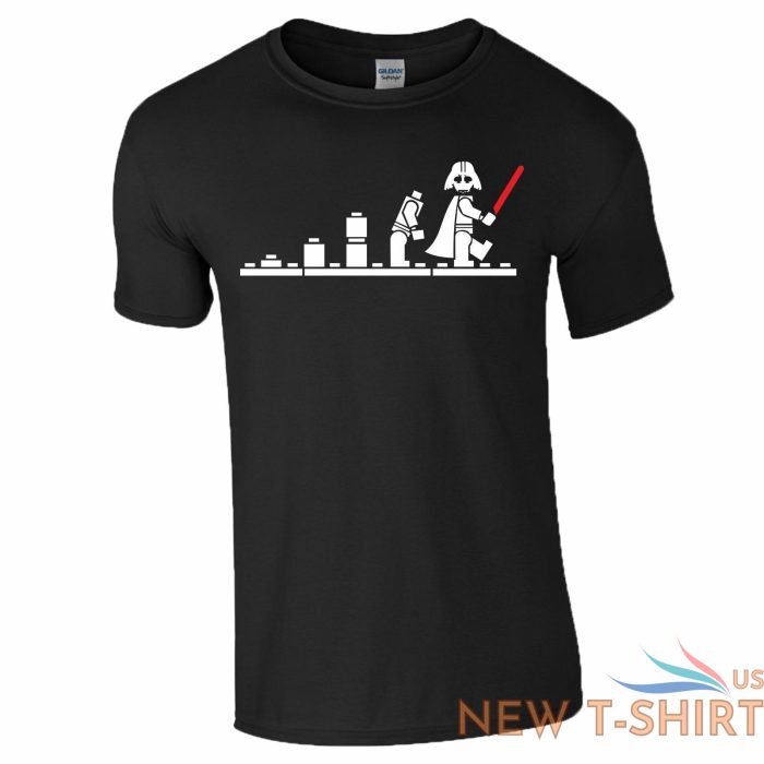 lego darth vader evolution t shirt robot star wars fathers birthday men kids top 1.jpg