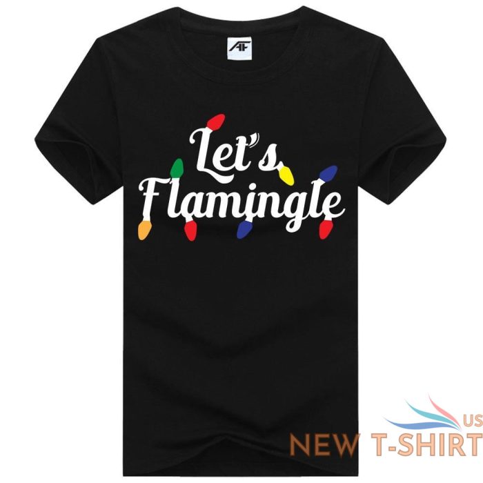 let s flamingle print girls christmas top ladies fancy short sleeve t shirt 1.jpg