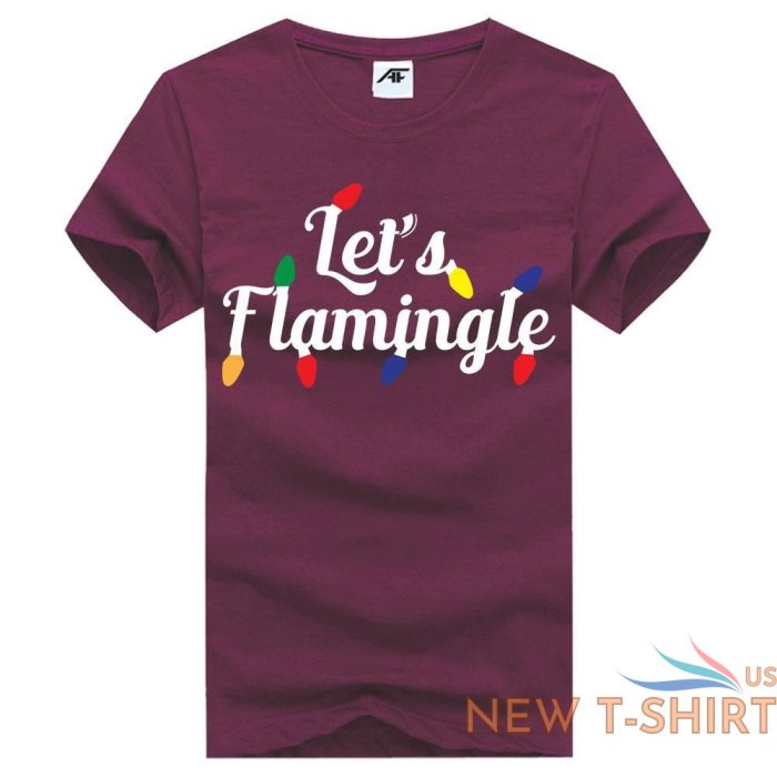 let s flamingle print girls christmas top ladies fancy short sleeve t shirt 5.jpg