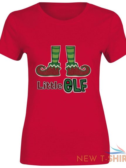 little elf christmas print t shirt cotton tee women girls xmas short sleeve top 0.jpg