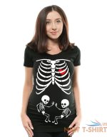 maternity t shirt skeleton cute halloween pregnancy twins t shirt funny costume 1.jpg