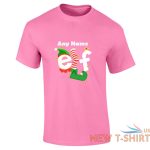 mens any name elf christmas print short sleeve casual wear boys cotton tee lot 1.jpg