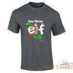 mens any name elf christmas print short sleeve casual wear boys cotton tee lot 3.jpg