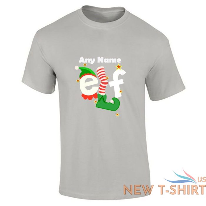 mens any name elf christmas print short sleeve casual wear boys cotton tee lot 5.jpg