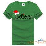 mens believe print christmas t shirt childrens cute santa hat gift top tees 8.jpg