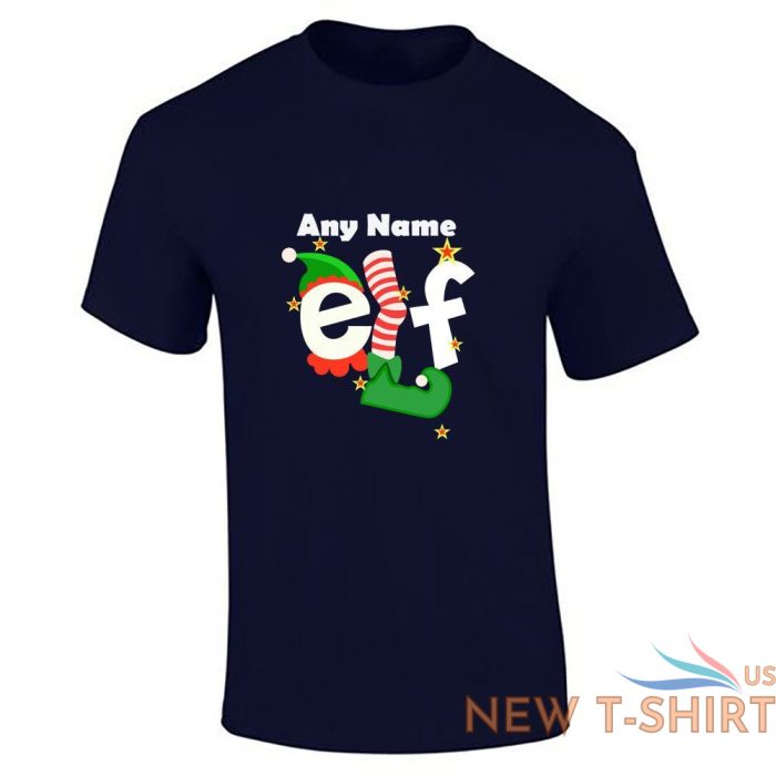 mens boys any name elf christmas printed t shirt 7.jpg