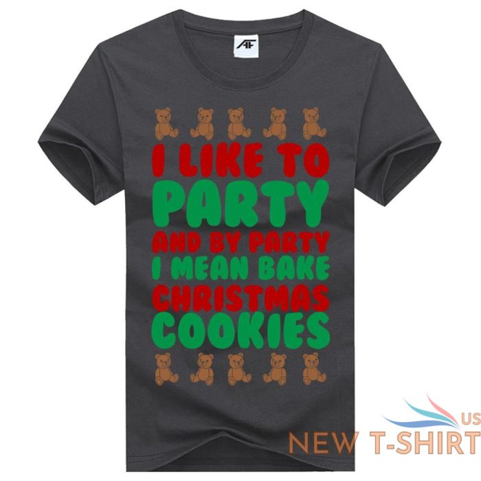 mens boys christmas cookies printed t shirt xmass novelty short sleeve top tees 4.jpg