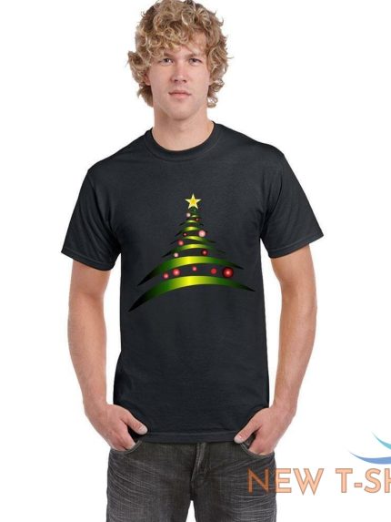 mens boys christmas funny black tshirt short sleeve top cotton xmas tree novelty 0.jpg
