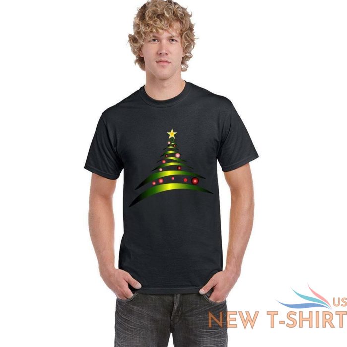 mens boys christmas funny black tshirt short sleeve top cotton xmas tree novelty 0.jpg