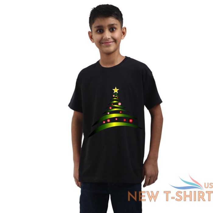 mens boys christmas funny black tshirt short sleeve top cotton xmas tree novelty 3.jpg