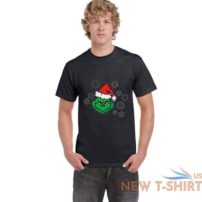 mens boys christmas funny black tshirt short sleeve top cotton xmas tree novelty 6.jpg