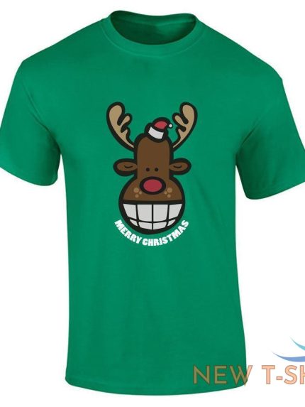 mens boys reindeer merry christmas printed santa t shirt cotton novelty top tees 0.jpg