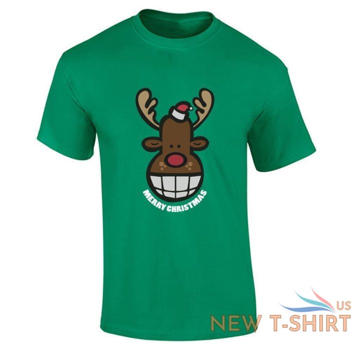 mens boys reindeer merry christmas printed santa t shirt cotton novelty top tees 0.jpg