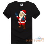 mens boys santa running jumping printed t shirt short sleeve stretchy top tees 0.jpg