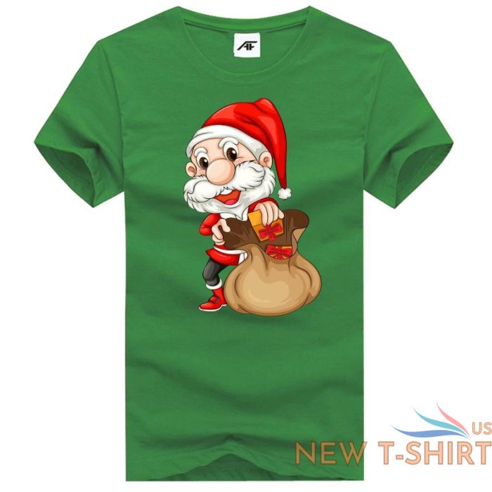 mens boys santa running jumping printed t shirt short sleeve stretchy top tees 7.jpg