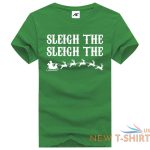 mens boys sleigh the printed t shirt christmas novelty short sleeve top tees 4.jpg