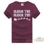 mens boys sleigh the printed t shirt christmas novelty short sleeve top tees 5.jpg