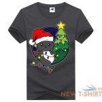 mens childrens cat with tree christmas t shirt short sleeve xmas top tees 2.jpg