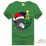 mens childrens cat with tree christmas t shirt short sleeve xmas top tees 3.jpg