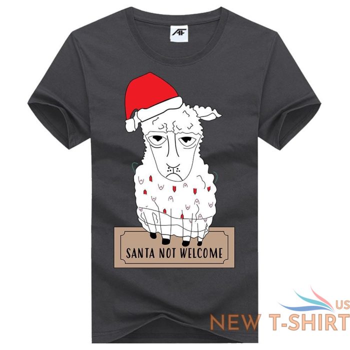 mens childrens santa not welcome christmas t shirt short sleeve xmas top tees 2.jpg