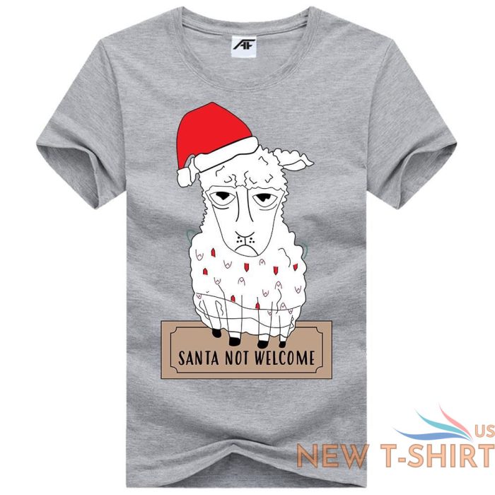 mens childrens santa not welcome christmas t shirt short sleeve xmas top tees 4.jpg