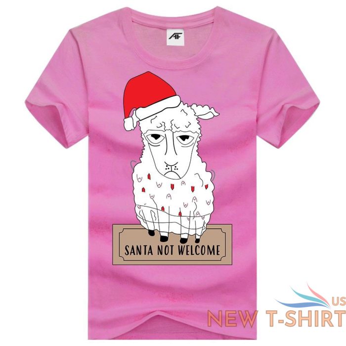 mens childrens santa not welcome christmas t shirt short sleeve xmas top tees 9.jpg