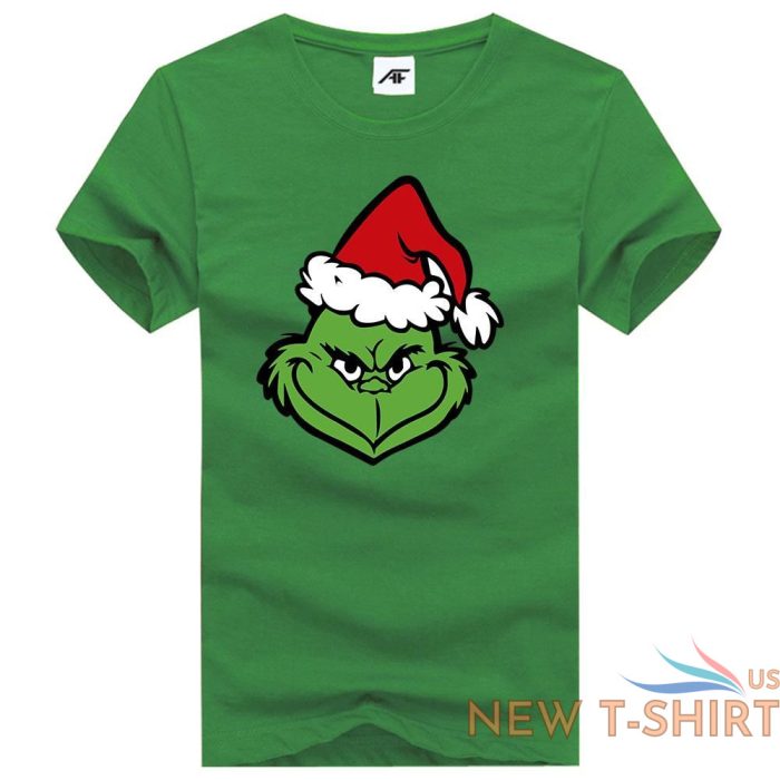 mens christmas grinch face print t shirt kids xmas festival wear top tees 4.jpg