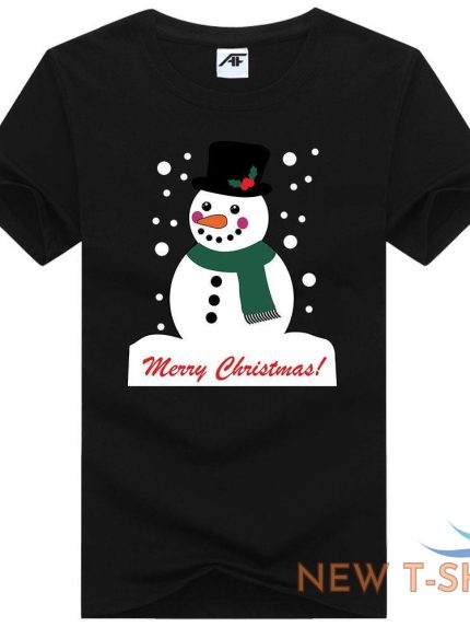 mens christmas snowman printed t shirt 100 cotton xmas party top tees 0.jpg