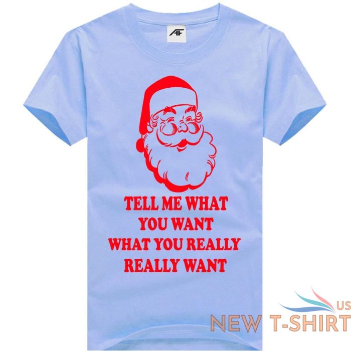 mens christmas tell me what you want printed t shirt boys crew neck xmas top 7.jpg