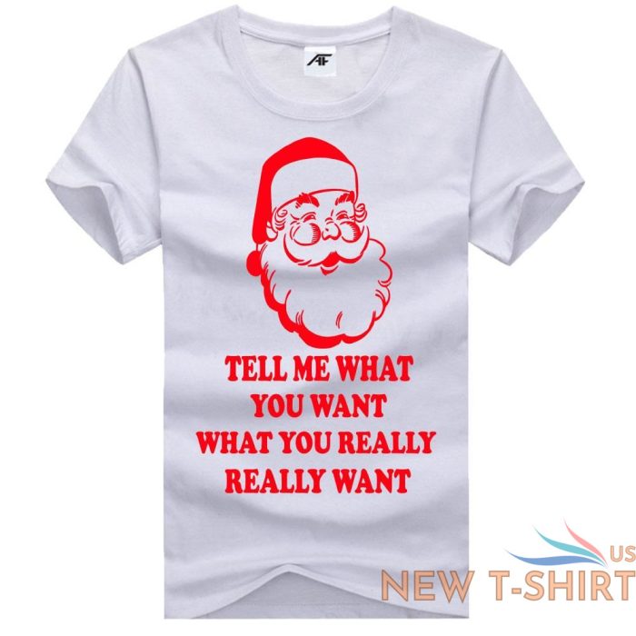 mens christmas tell me what you want printed t shirt boys crew neck xmas top 9.jpg