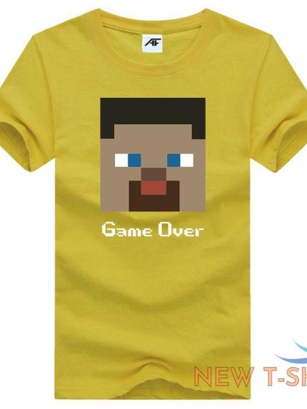 mens game over print t shirt kids holiday gamer crew neck cotton top tees 0.jpg