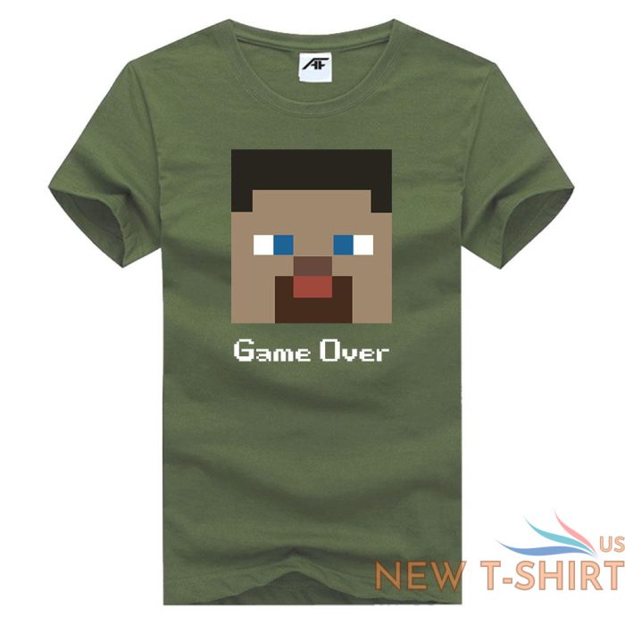 mens game over print t shirt kids holiday gamer crew neck cotton top tees 3.jpg