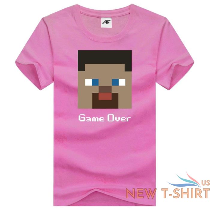 mens game over print t shirt kids holiday gamer crew neck cotton top tees 5.jpg