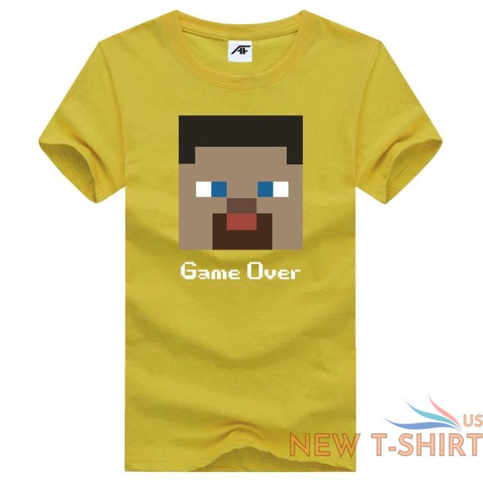 mens game over print t shirt kids holiday gamer crew neck cotton top tees 8.jpg