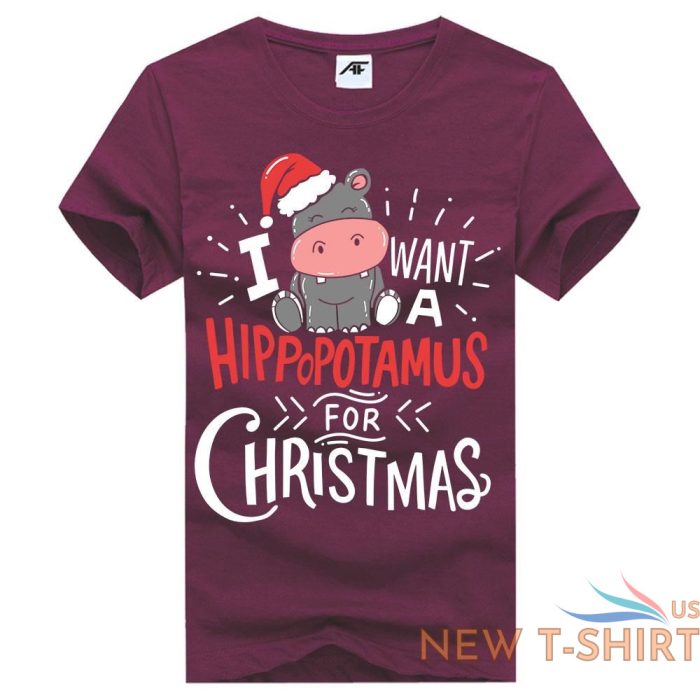 mens i want a hippopotamus for christmas print t shirt kids short sleeve top 5.jpg