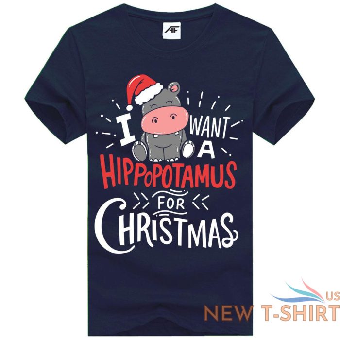 mens i want a hippopotamus for christmas print t shirt kids short sleeve top 6.jpg