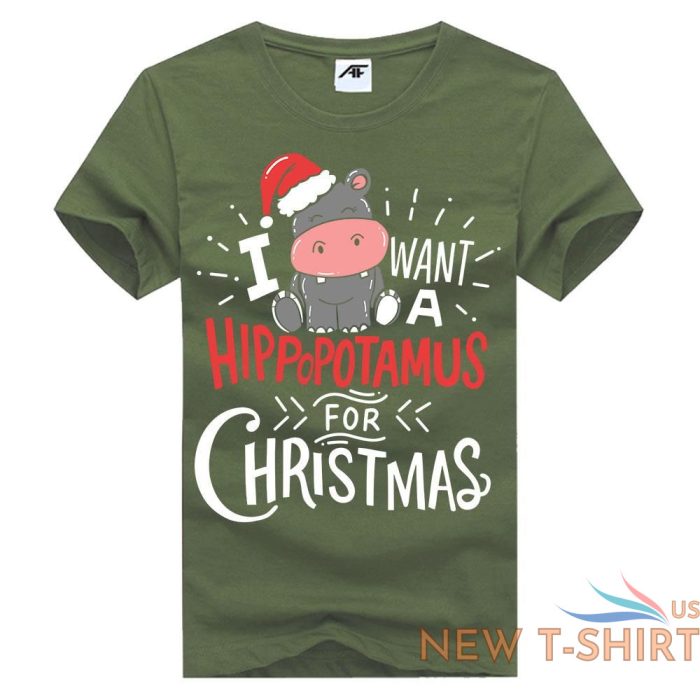 mens i want a hippopotamus for christmas print t shirt kids short sleeve top 7.jpg