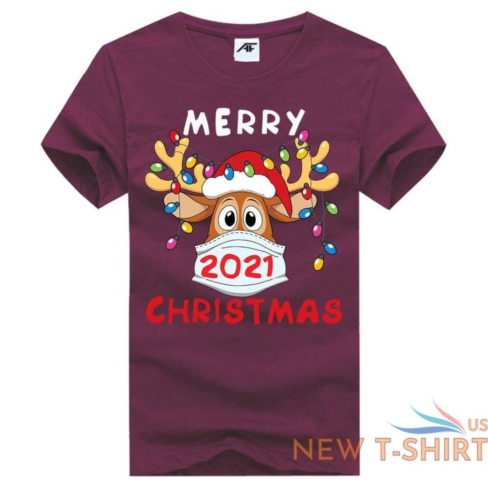 mens merry christmas 2021 print t shirt kids short sleeve xmas fancy top tees 5.jpg