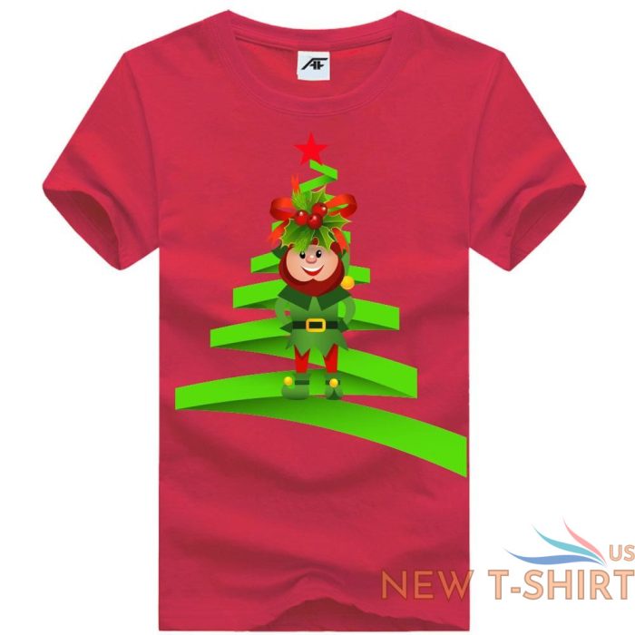 mens merry christmas elf gift wrap print t shirt kids short sleeve fancy top 3.jpg