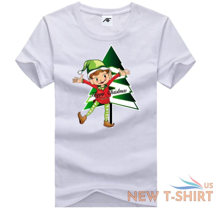 mens merry christmas elf gift wrap print t shirt kids short sleeve fancy top 6.jpg
